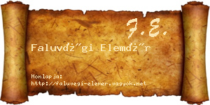 Faluvégi Elemér névjegykártya