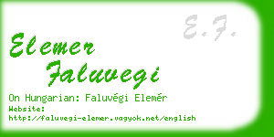 elemer faluvegi business card