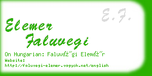 elemer faluvegi business card